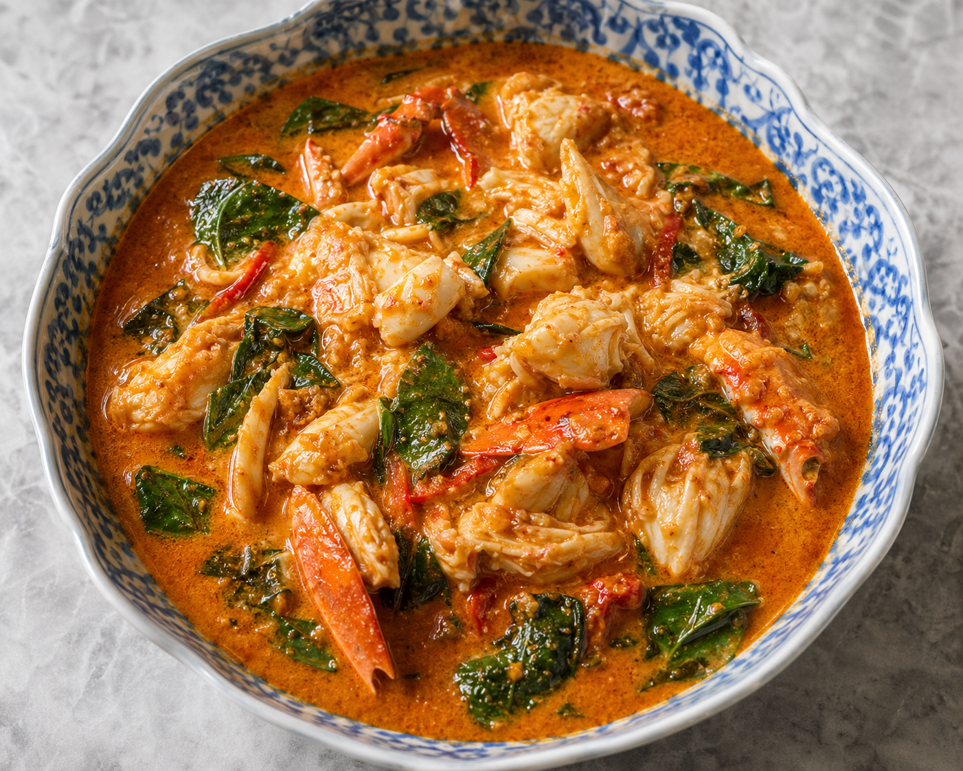 Gaeng kua pu crab curry from the cookbook