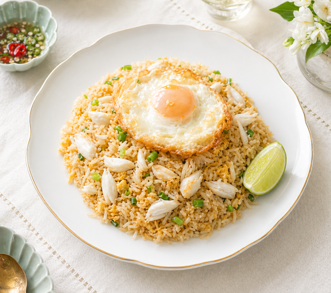 Khao phad pu crab fried rice from the cookbook